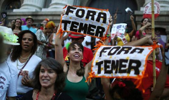 Fora Temer atronó en todas las movilizaciones por el Día de la Mujer