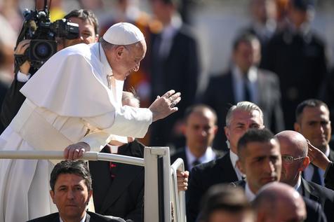 El papa Francisco en la audiencia general de ayer