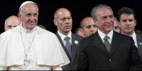 El papa Francisco y Temer, en otros tiempos