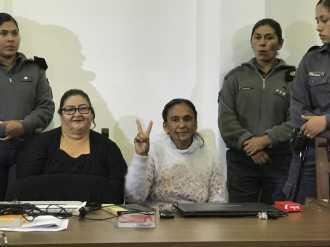 Milagro Sala durante el juicio pasado