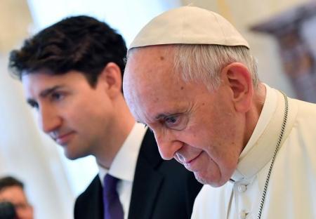 Francisco y Trudeau, ayer en Roma