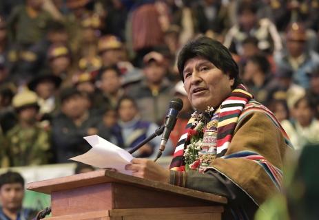 Morales en la ONU,  ayer