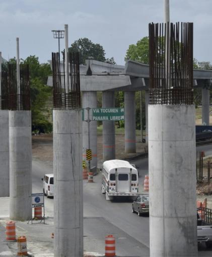 Construcción de la línea 2 del metro por la empresa brasileña Odebrecht en Ciudad de Panamá,