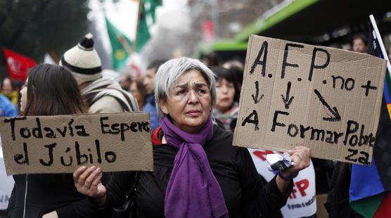 Movilizados contra las AFP