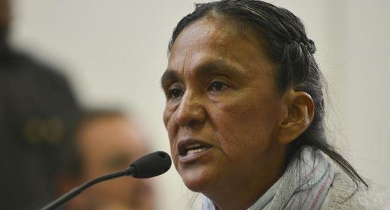 Milagro Sala durante el juicio pasado