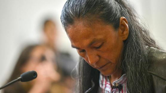 Milagro Sala durante el juicio pasado