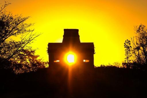 El templo maya de las Siete Muñecas, en Dzibilchaltún, México.