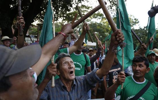 Nueva movilización campesina en Asunción, ayer