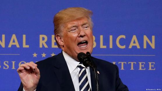 Trump ante los periodistas en la Casa Blanca