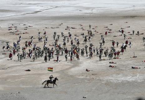 Reconstrucción de la batalla de Canchas Blancas