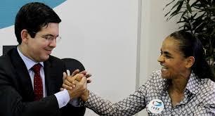 Senador Randolfe Rodrigues junto a Marina Silva