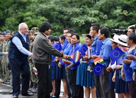 Morales y Mimica ayer en Shinahota