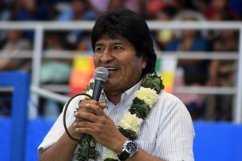 Morales, ayer en Cochabamba