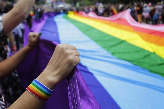 Una gran bandera recorrió las calles paulistas