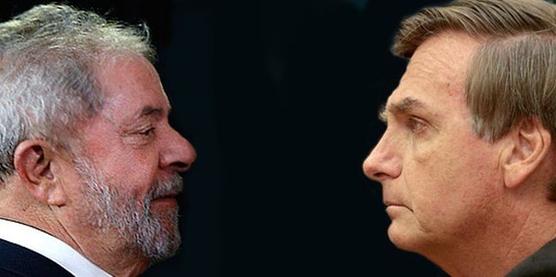 LuLA aventaja a coronel Bolsonaro