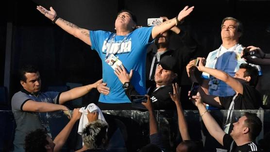 Diego en la tribuna