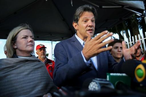 Fernando Haddad y Gleisi Hoffman