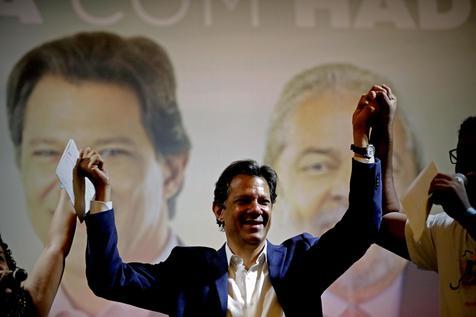 Haddad en Sao Paulo de campaña