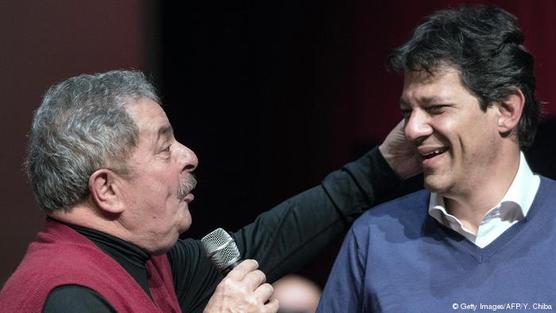 Lula y Haddad en una campaña del 2012