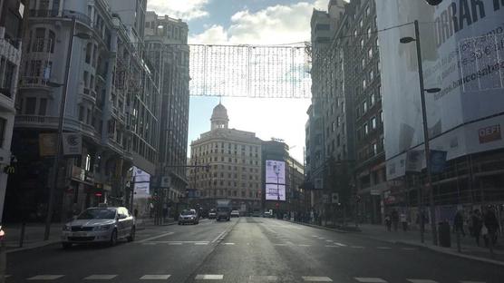 Calles madrileñas sin vehiculos