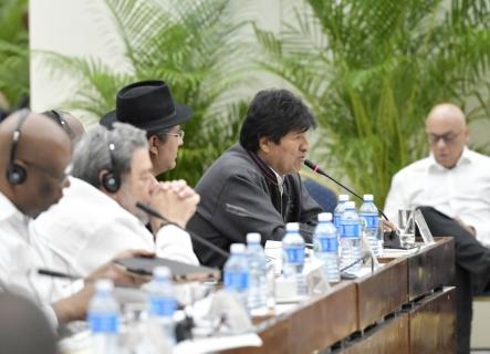 Morales durante su intervención en La Habana