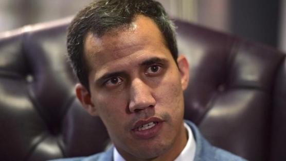 Guaidó durante la entrevista con la agencia AFP ayer en 