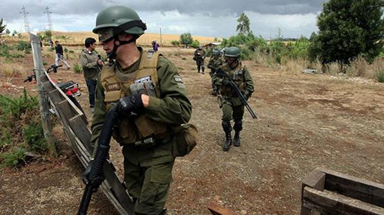 Carabineros en pleno operativo en el que mataron a Catrillanca