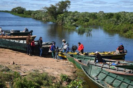 La inundada ciudad paraguaya de Alberdi