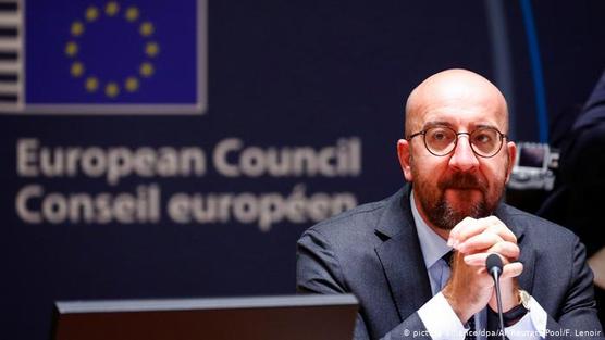 El presidente del Consejo de la Unión Europea, Charles Michel, durante las reuniones.