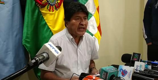 Evo Morales, ayer en Cochabamba