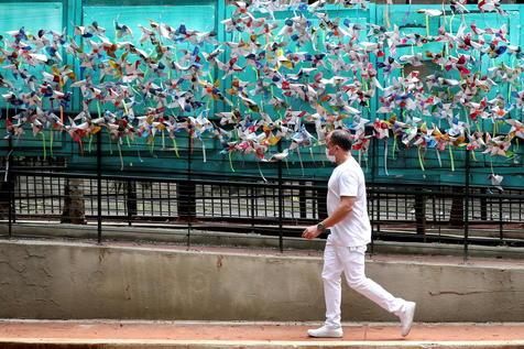 Memorial por las víctimas del Covid en San Pablo (foto: EPA)