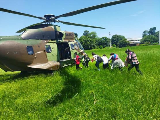 Rescate de inundados de Santa Cruz de la Sierra