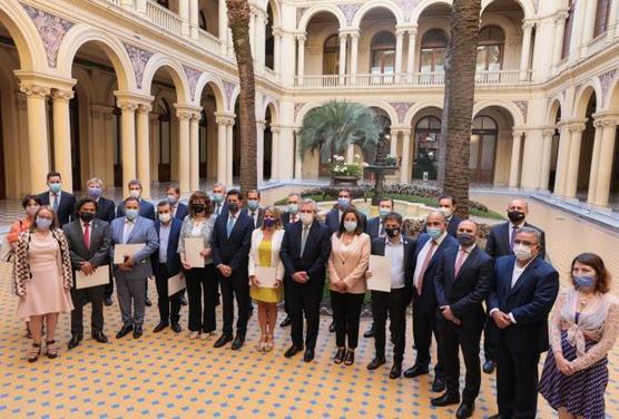 Jaldo participó del acto encabezado esta tarde por el presidente Alberto Fernández.