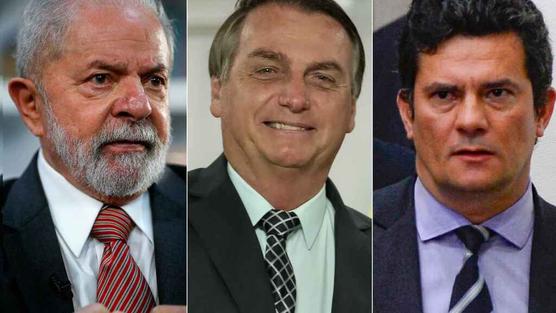 Lula, Bolsonaro y Moro