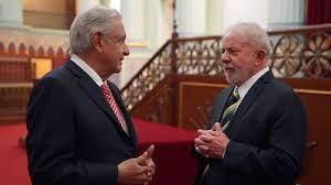 Lopez Obrador con Lula el sabado pasado