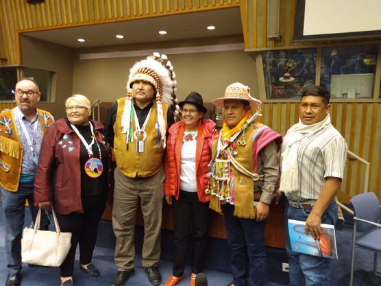 Los delegados de los pueblos originarios en la ONU