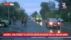 Militares desplegados en la Araucania