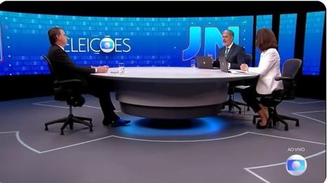 Jair Bolsonaro en Jornal Nacional de la Cadena Globo (captura de TV) (foto: Ansa)