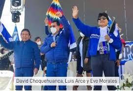 David Choquehuanca, Evo Morales y Luis Arce