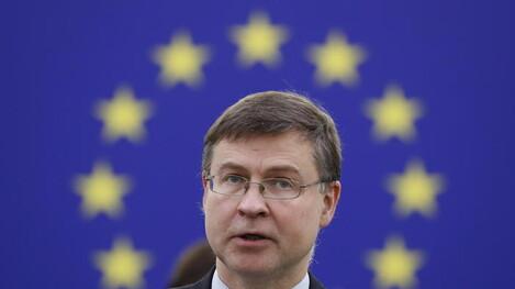 Valdis Dombrovskis, el vicepresidente de la Comisión Europea. (foto: ANSA)