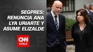 La la ministra Secretaría General de la Presidencia, Ana Lya Uriarte será reemplazada por Alvaro Elizalde.