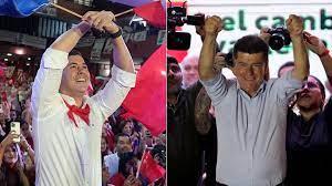 Los candidatos Efraín Alegre y Santiago Peña 