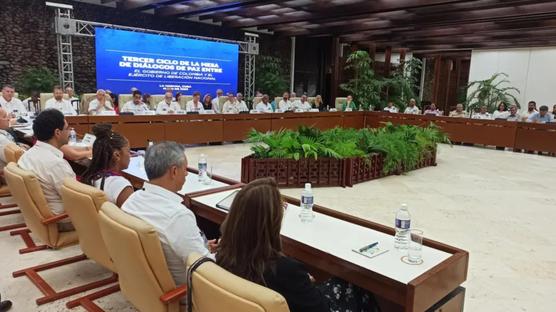 La mesa de negociaciones instalada en La Habana
