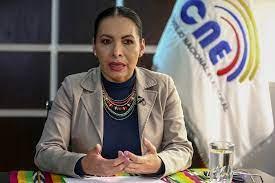 La presidenta del Consejo Nacional Electoral (CNE) de Ecuador, Diana Atamaint. EFE/ José Jácome