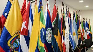 Las banderas de los países sudamericanos participantes