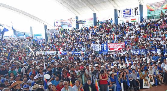 El Noveno Congreso del MAS en el municipio cruceño de Montero, en diciembre de 2016. Foto: Archivo ABI