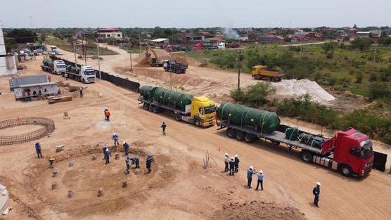 Arribo de equipos a Santa Cruz. (Foto: YPFB)