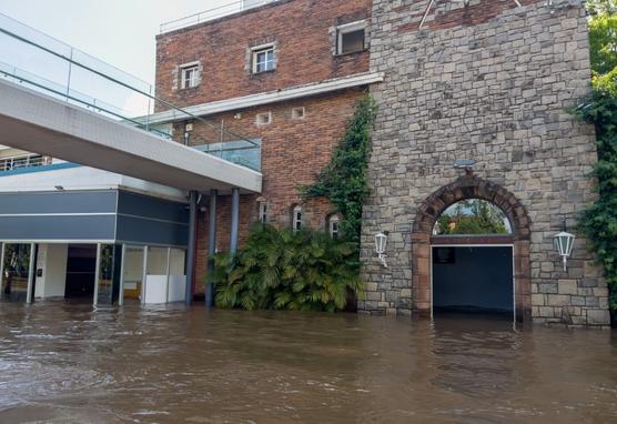 Inundación en Salto.Foto: Sistema Nacional de Emergencias