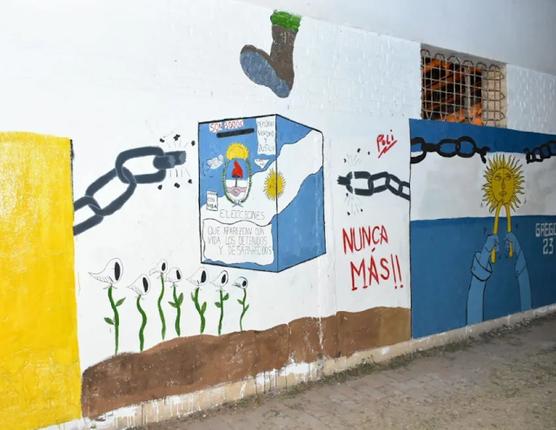 Mural sobre la democracia 