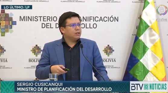 El ministro de Planificación, Sergio Cusicanqui.